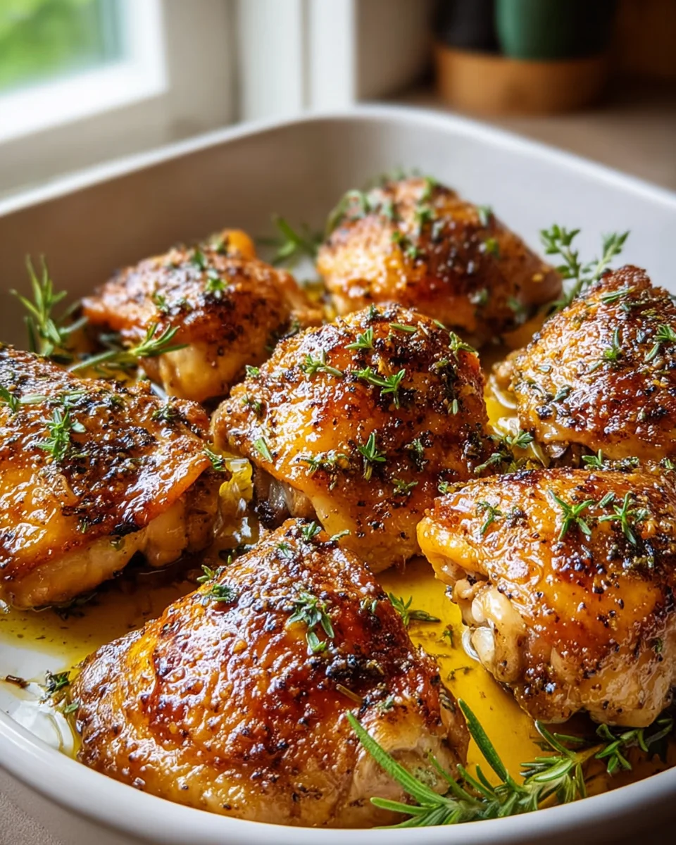 Delicious Baked Chicken Thighs Recipe for Juicy Flavor!