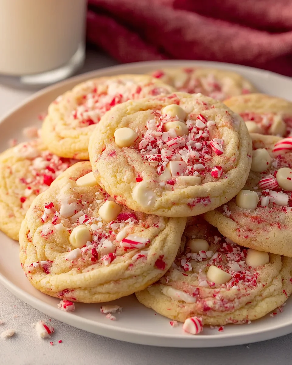 White Chocolate Candy Cane Cookies - Festive & Delicious!