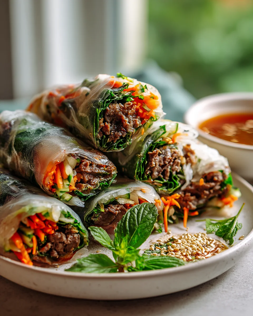 Delicious Thai Basil Beef Rolls Recipe You’ll Love!