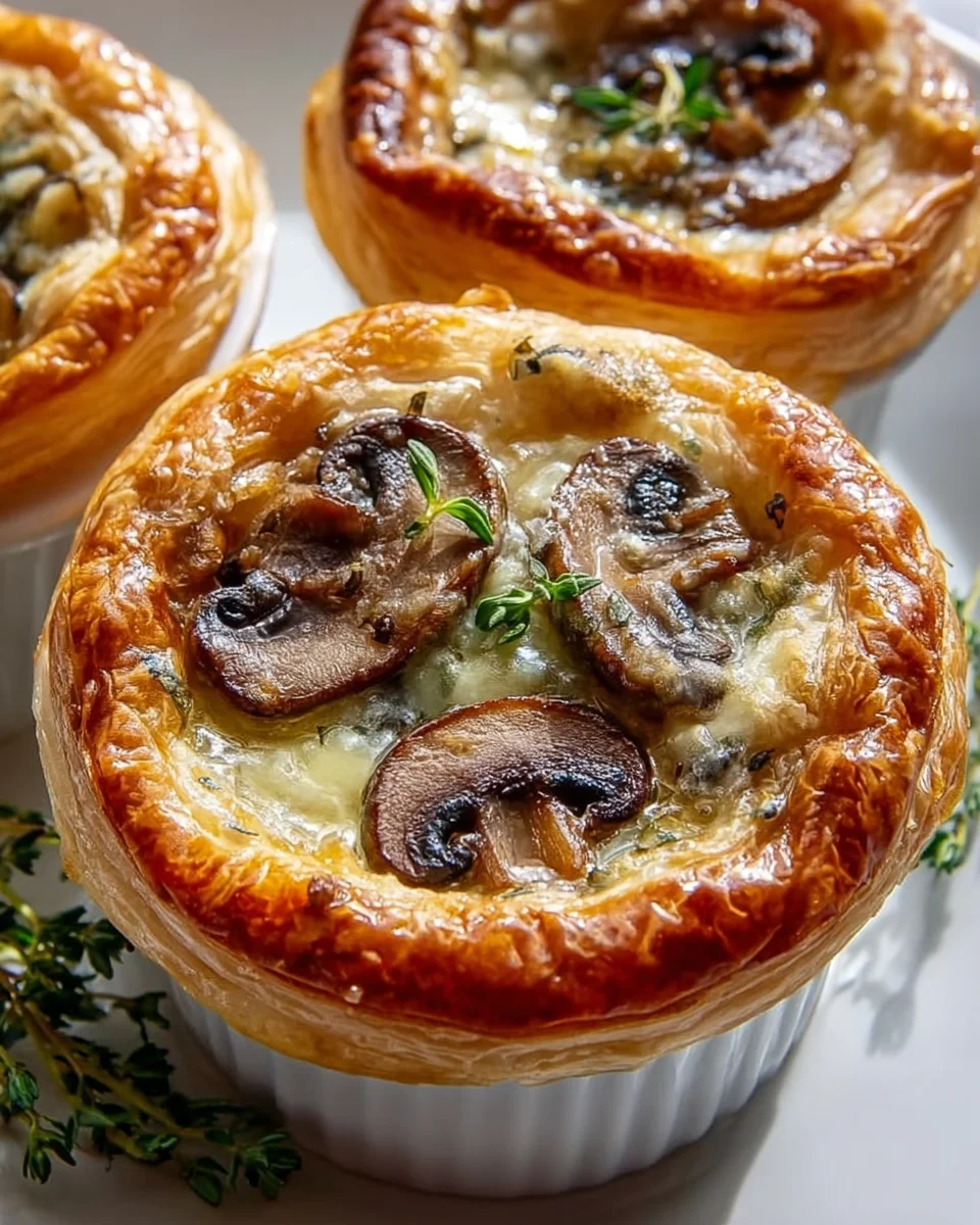 Mini Mushroom Gruyere Pot Pies with Thyme: Easy Comfort Food