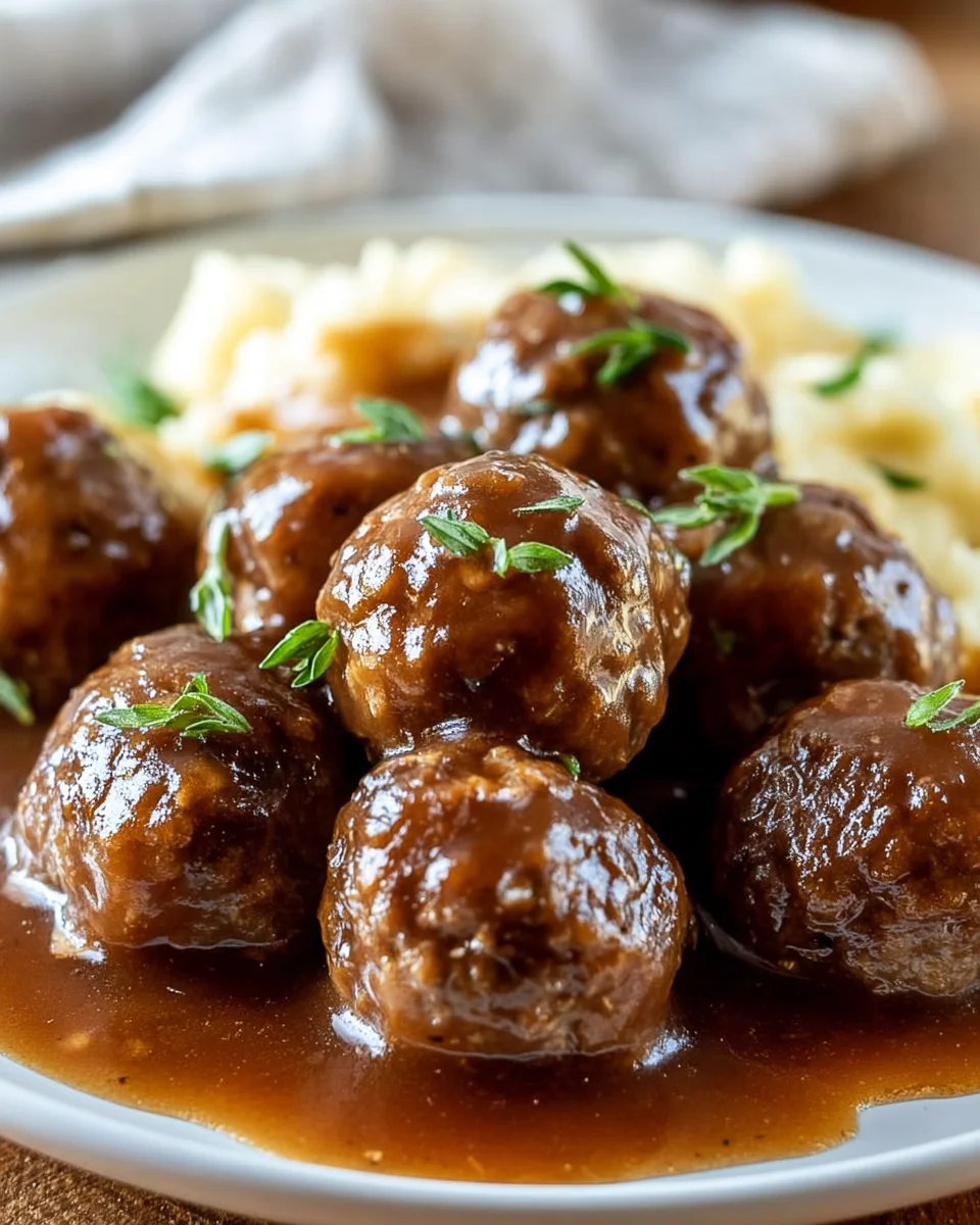 Slow Cooker Salisbury Meatballs: Easy Beef Recipe