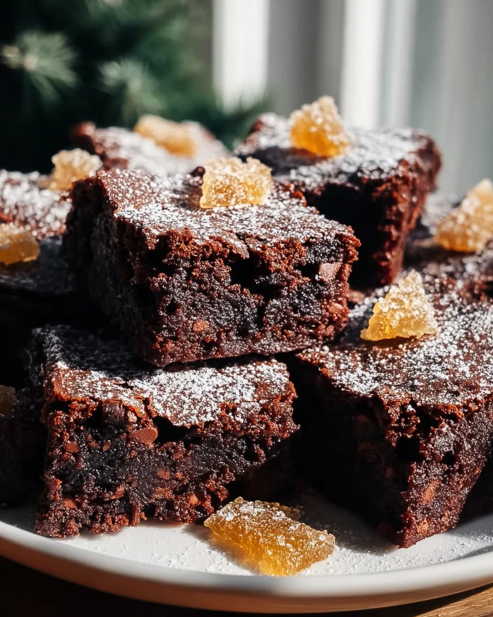 Decadent Spiced Gingerbread Brownies with Non-Alcohol Extracts
