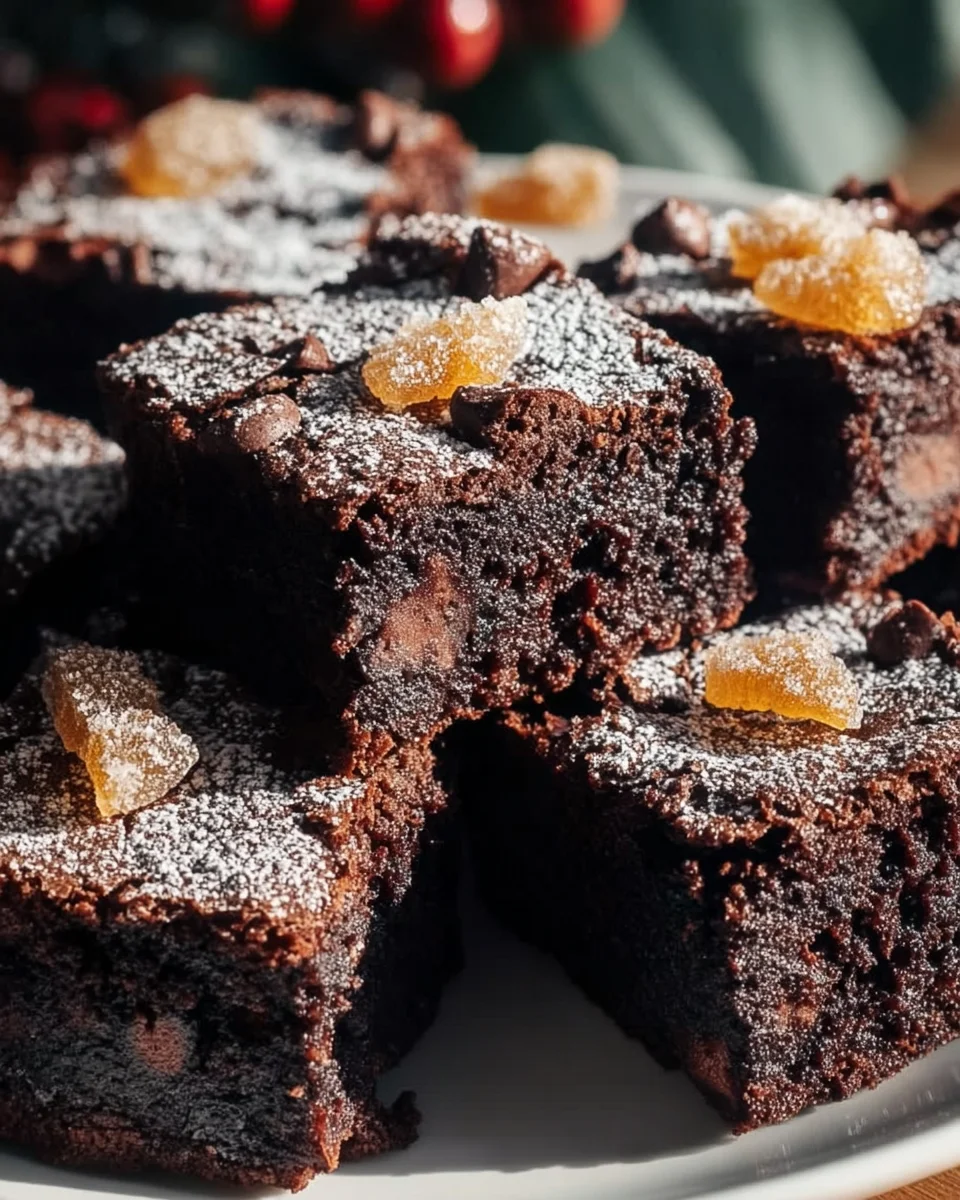 Decadent Spiced Gingerbread Brownies with Non-Alcohol Extracts