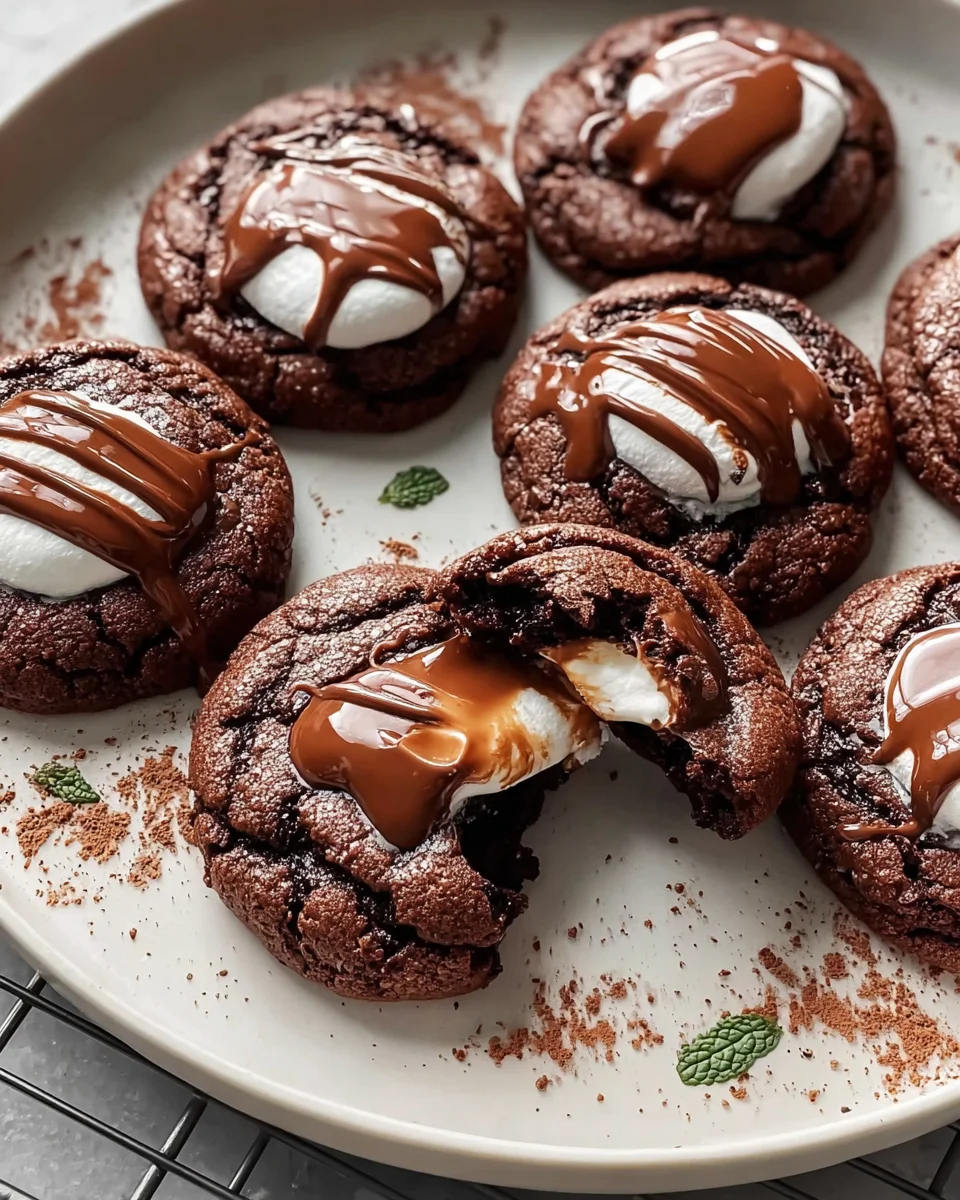 Delicious Marshmallow Hot Cocoa Surprise Cookies Recipe