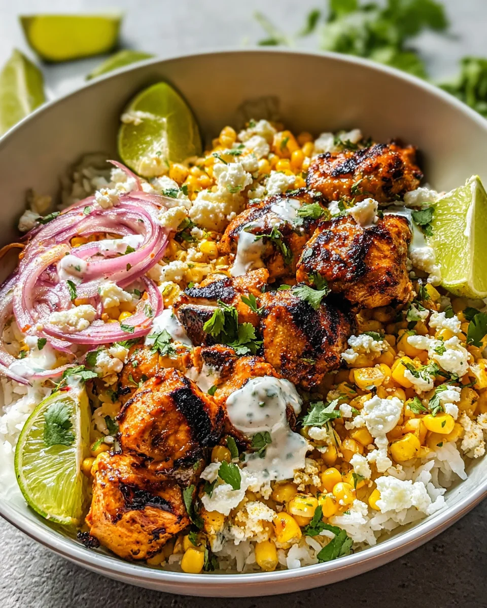 Delicious Street Corn Chicken Rice Bowl Recipe to Savor!
