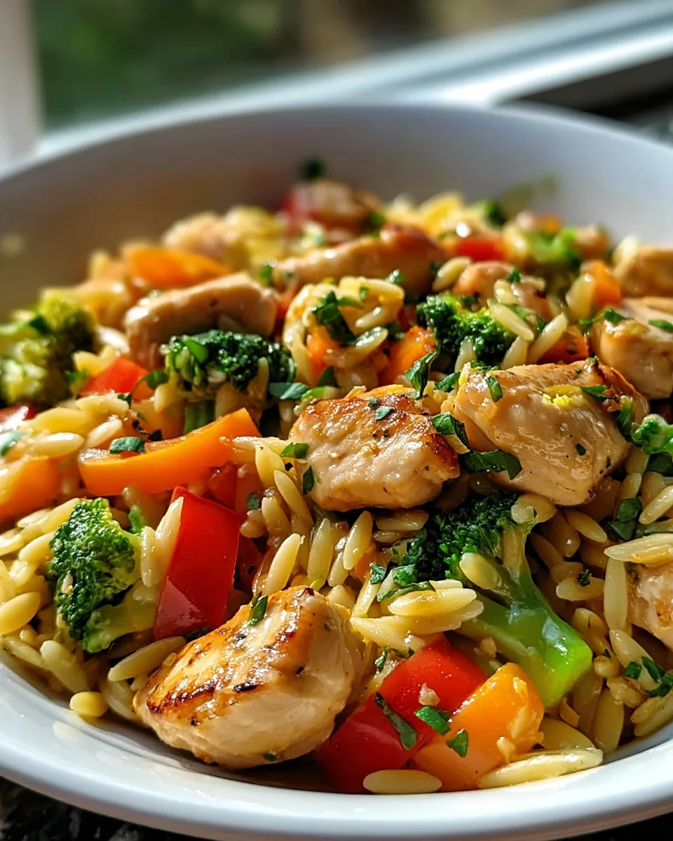Lemon Chicken Orzo Stir Fry: A Flavorful Veggie Delight