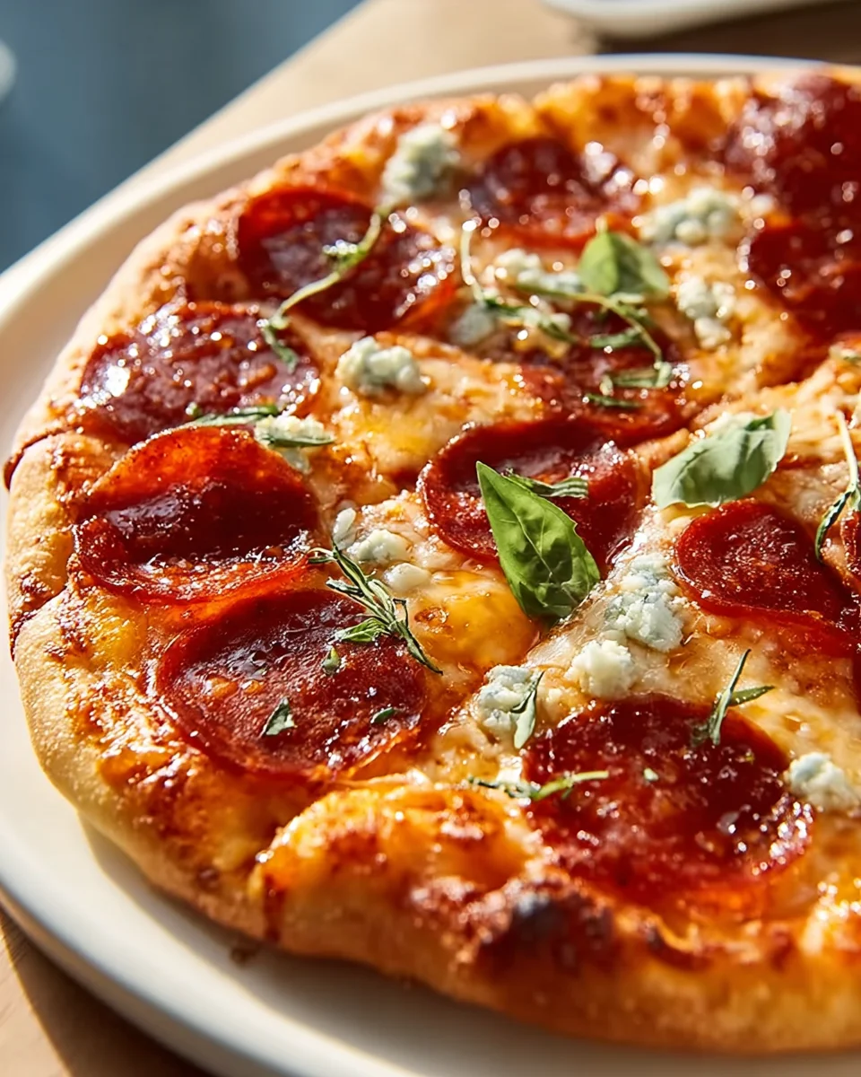 Hot Honey Beef Pepperoni Pizza - A Spicy Delight!
