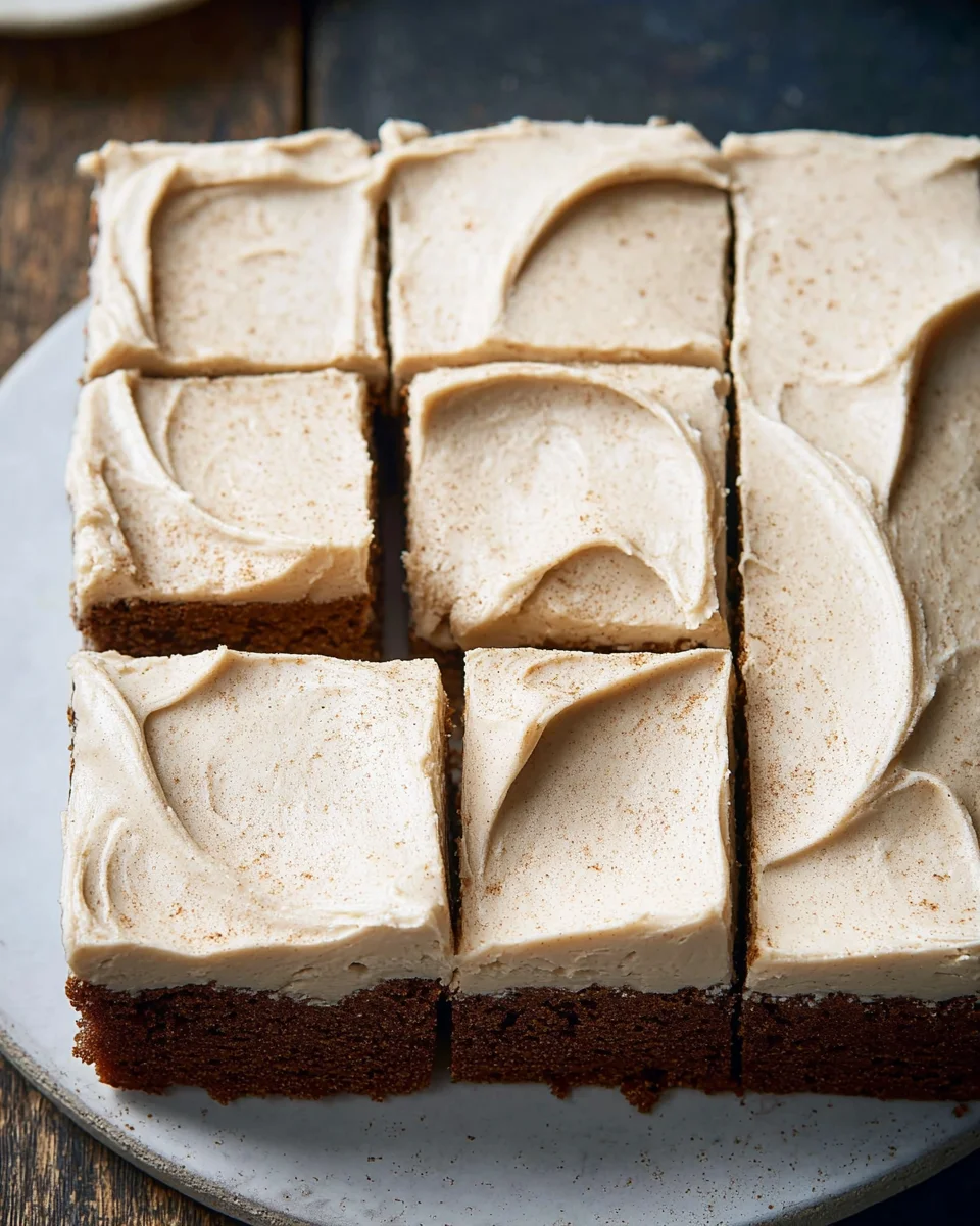 Best Frosted Non-Alcohol Gingerbread Brownies Recipe