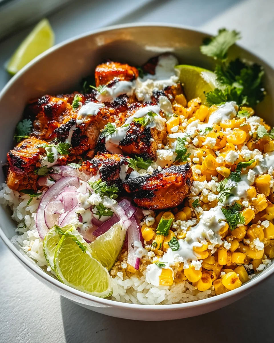 Delicious Street Corn Chicken Rice Bowl Recipe to Savor!