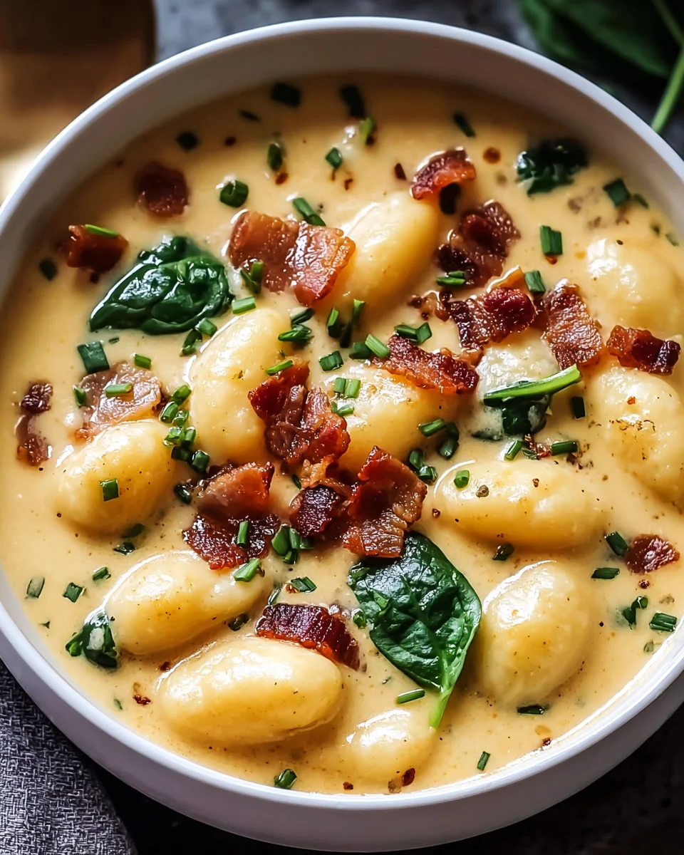 Beef Bacon Cheddar Gnocchi Soup: Creamy Comfort in a Bowl