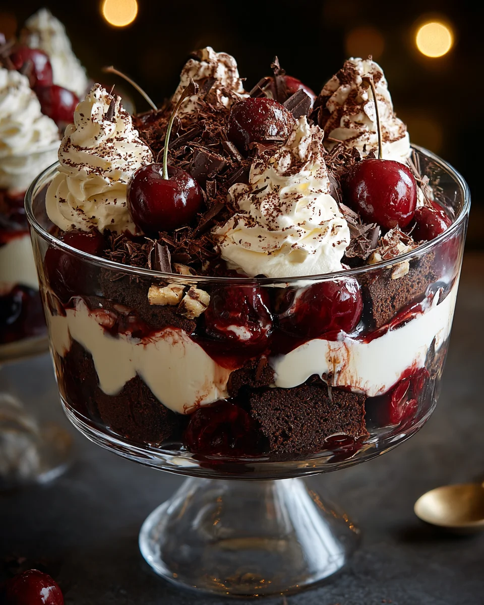 Irresistible Non-Alcohol Black Forest Trifle for Christmas