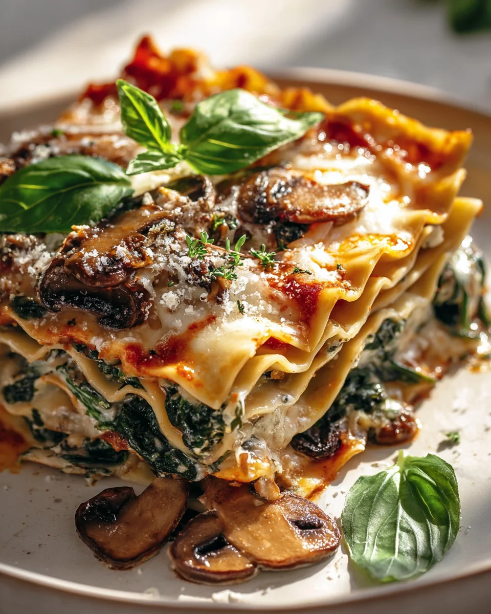 Delicious Mushroom and Spinach Lasagna Recipe to Savor