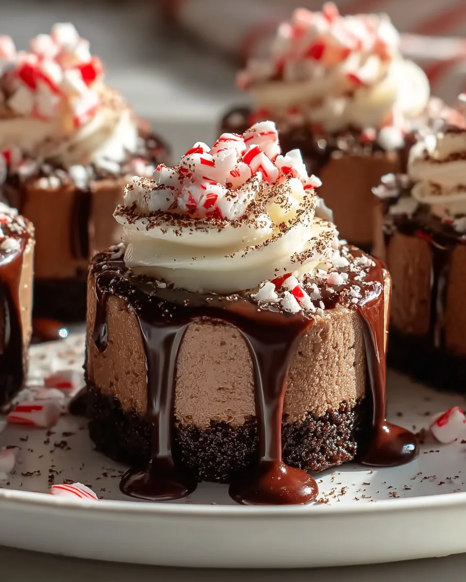 Decadent Hot Cocoa Peppermint Cheesecake Bites Recipe