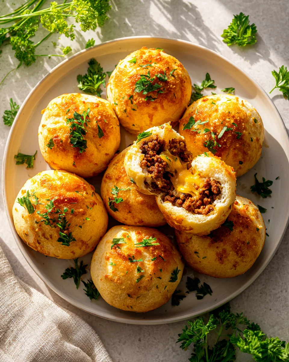Garlic Parmesan Cheeseburger Bombs: Easy & Flavorful Recipe