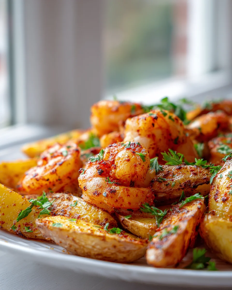 Cajun Shrimp Sheet Pan Potato Wedges: Easy One-Pan Meal
