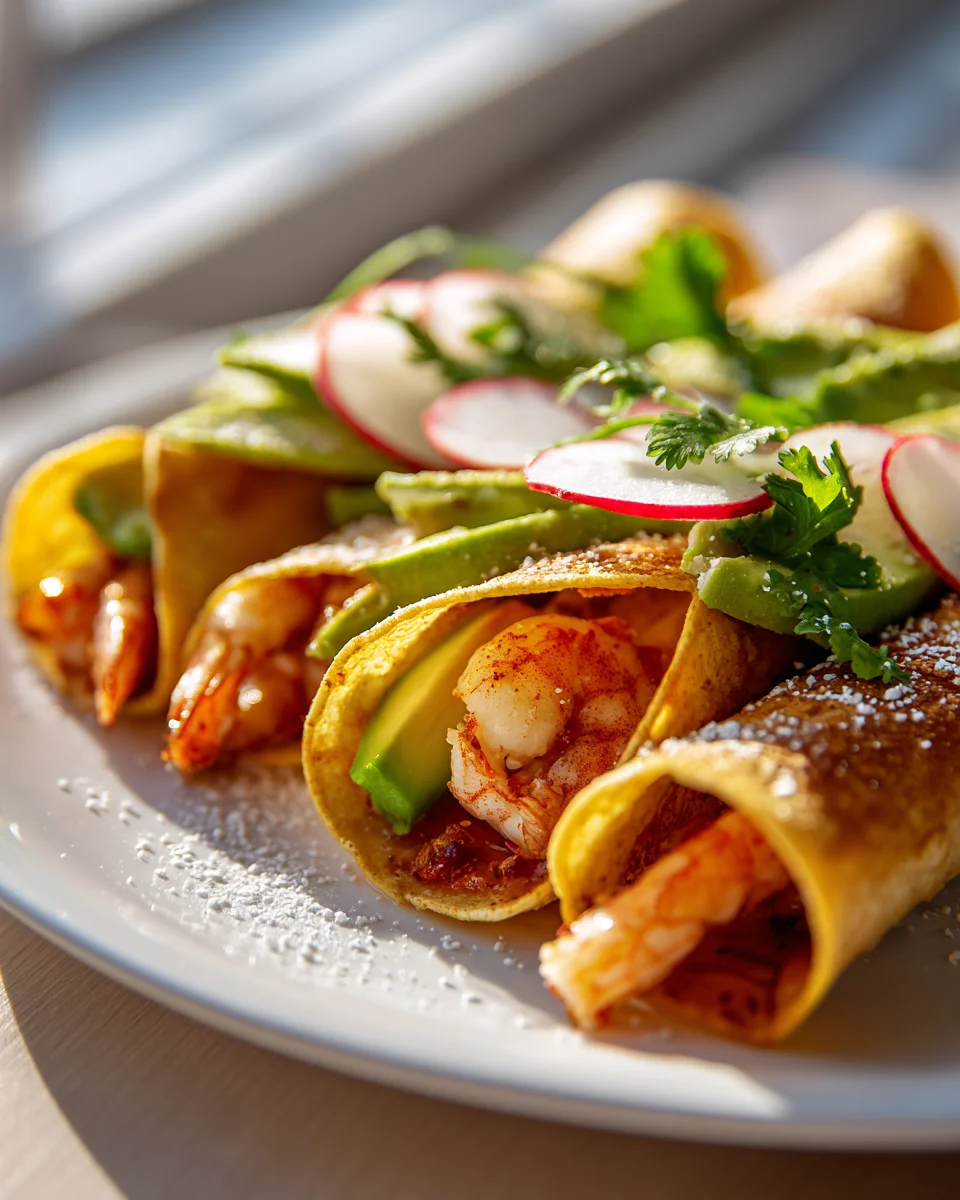 Crispy Shrimp & Avocado Taquitos: A Flavorful Treat!
