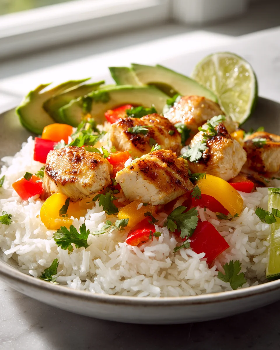 Coconut Chicken Rice Bowl Recipe: Quick Tropical Meal