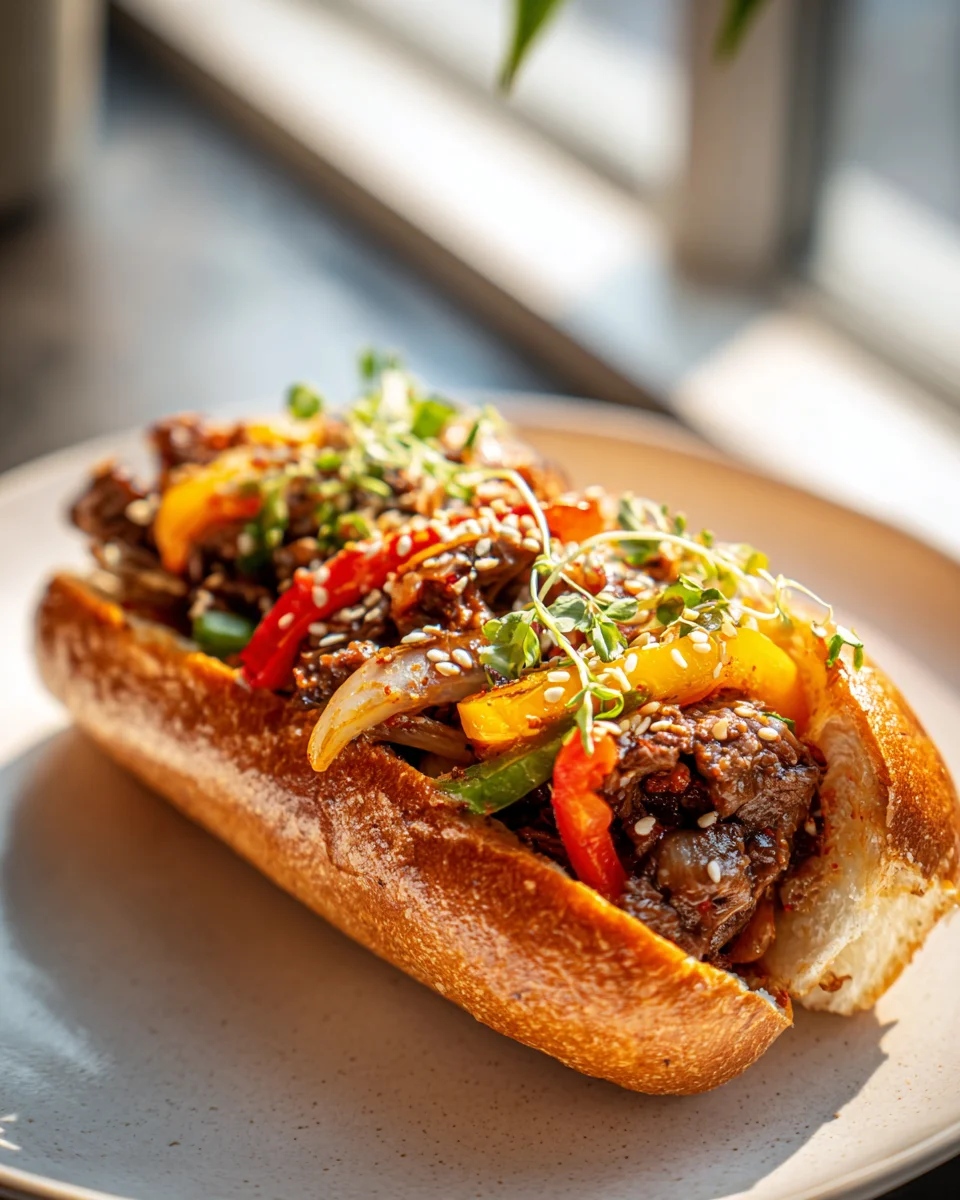 Irresistible Korean Kimchi Bulgogi Cheesesteak Delight
