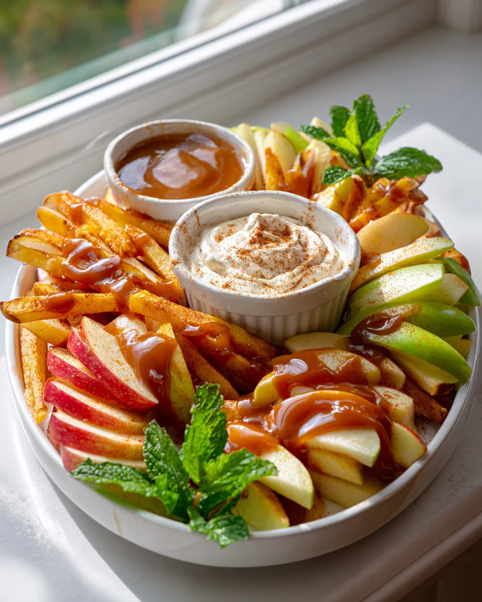 Salted Caramel Apple Fries Board: Your Ultimate Dessert!