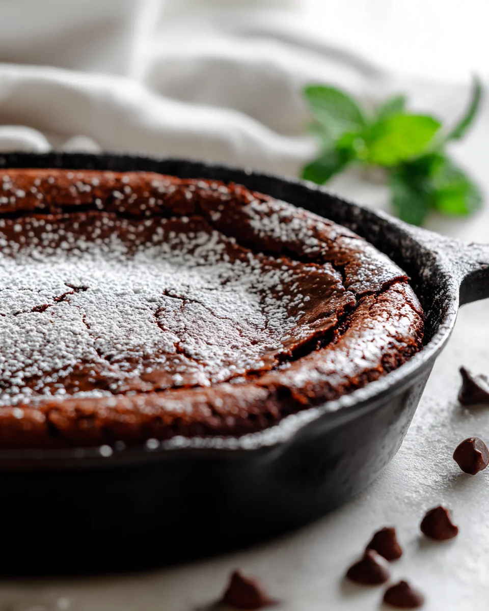 Perfect Skillet Brownie | Crackly Top, Melt-in-Mouth Gooey