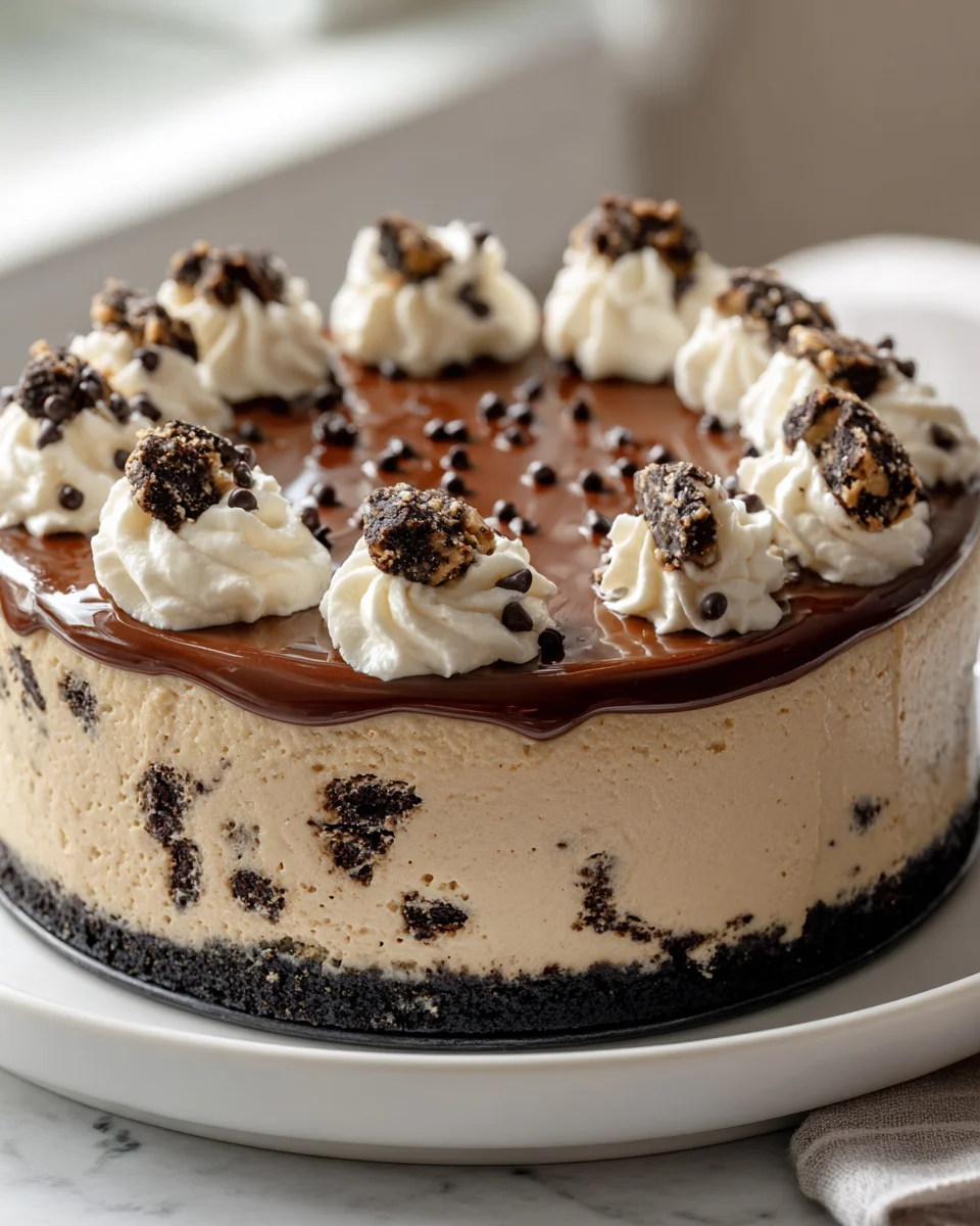 Indulge in No Bake Cookie Dough Cheesecake – No Oven Needed!