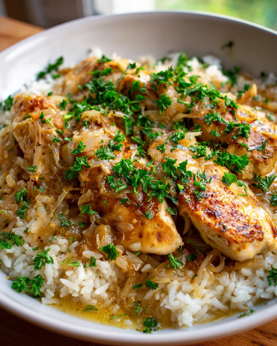 French Onion Chicken Rice: Easy One-Pan Dinner Recipe