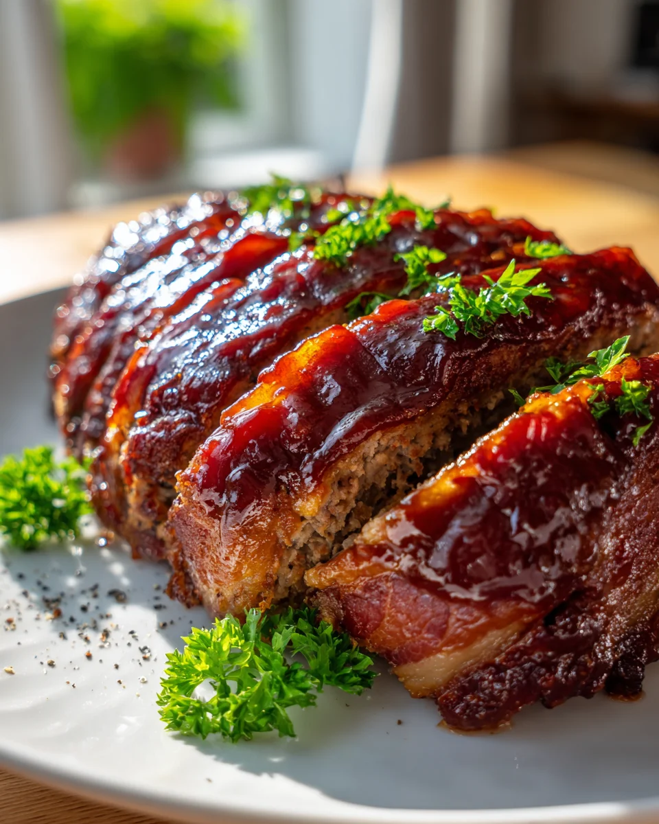BBQ Beef Bacon-Wrapped Meatloaf Recipe - Juicy & Flavorful!