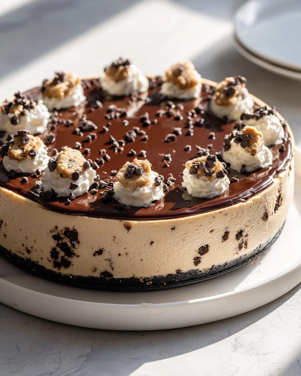 Indulge in No Bake Cookie Dough Cheesecake – No Oven Needed!