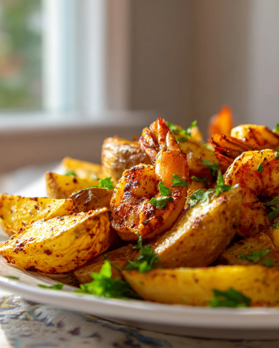 Cajun Shrimp Sheet Pan Potato Wedges: Easy One-Pan Meal
