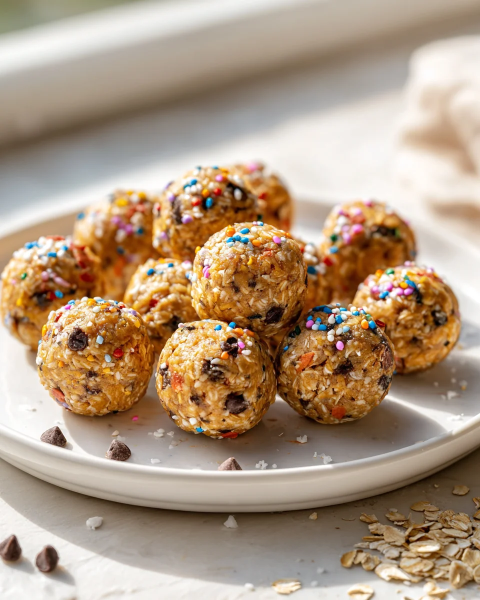 Easy No Bake Monster Cookie Dough Energy Bites Treat
