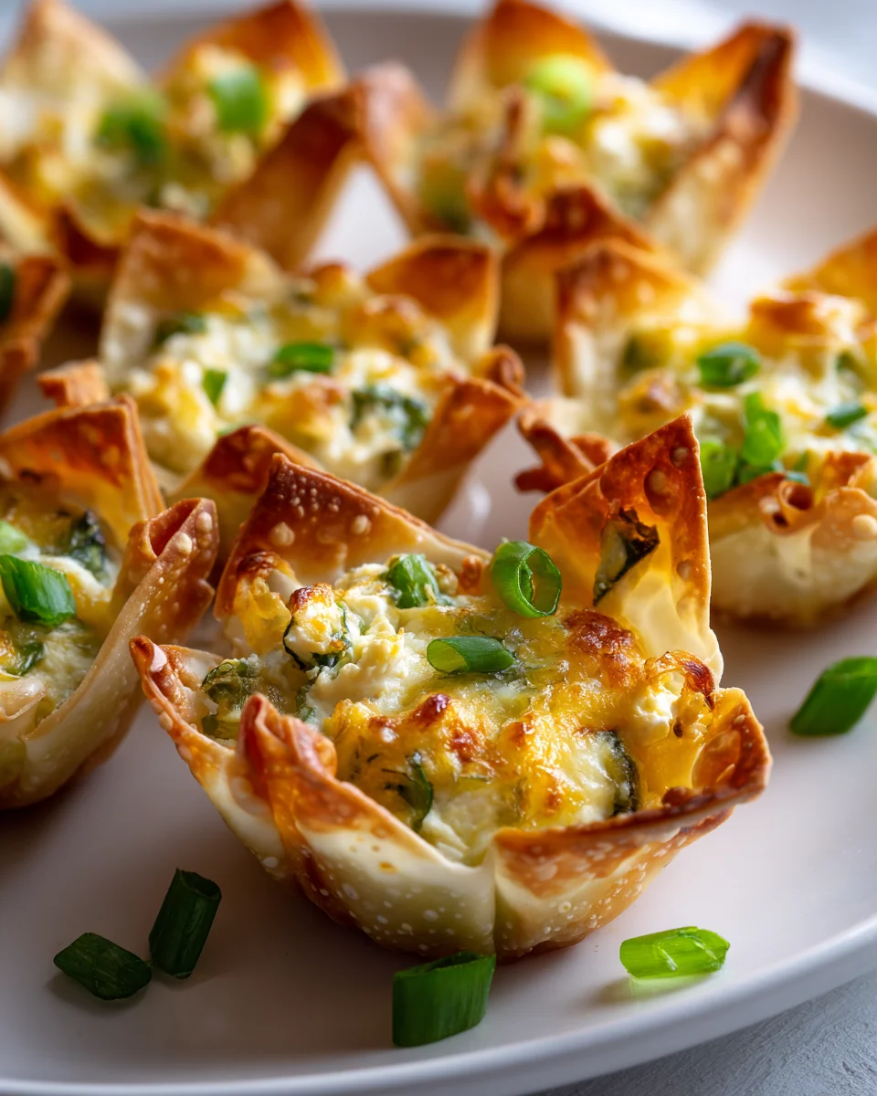 Crispy Jalapeno Popper Wonton Cups – Perfect Party Snack!