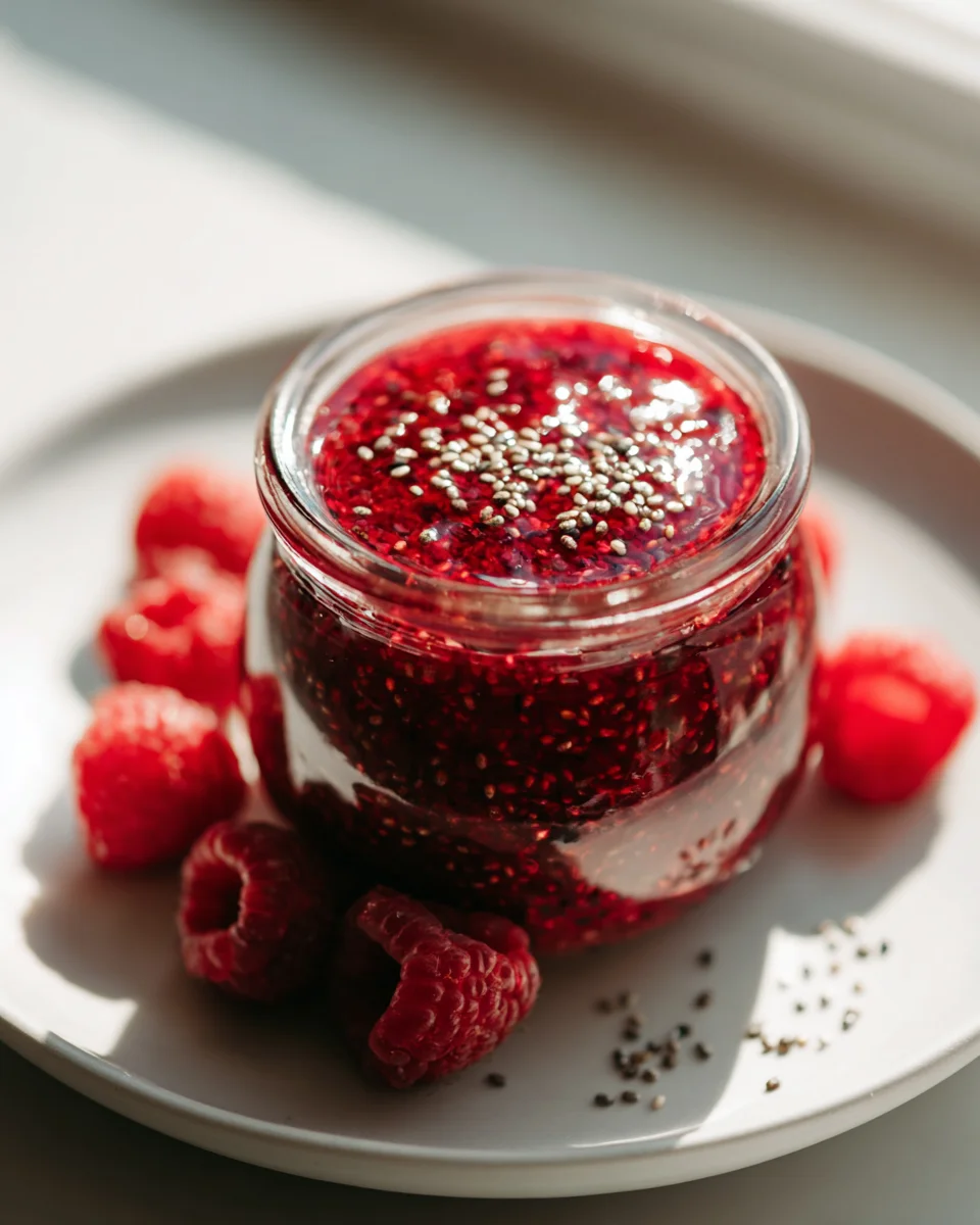 Healthy Raspberry Chia Jam (No Cook) - Fast & Delicious!