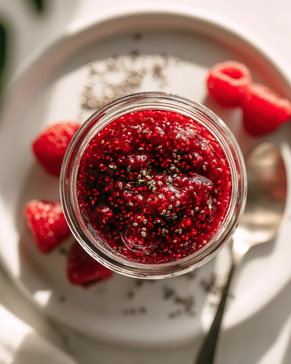 Healthy Raspberry Chia Jam (No Cook) - Fast & Delicious!
