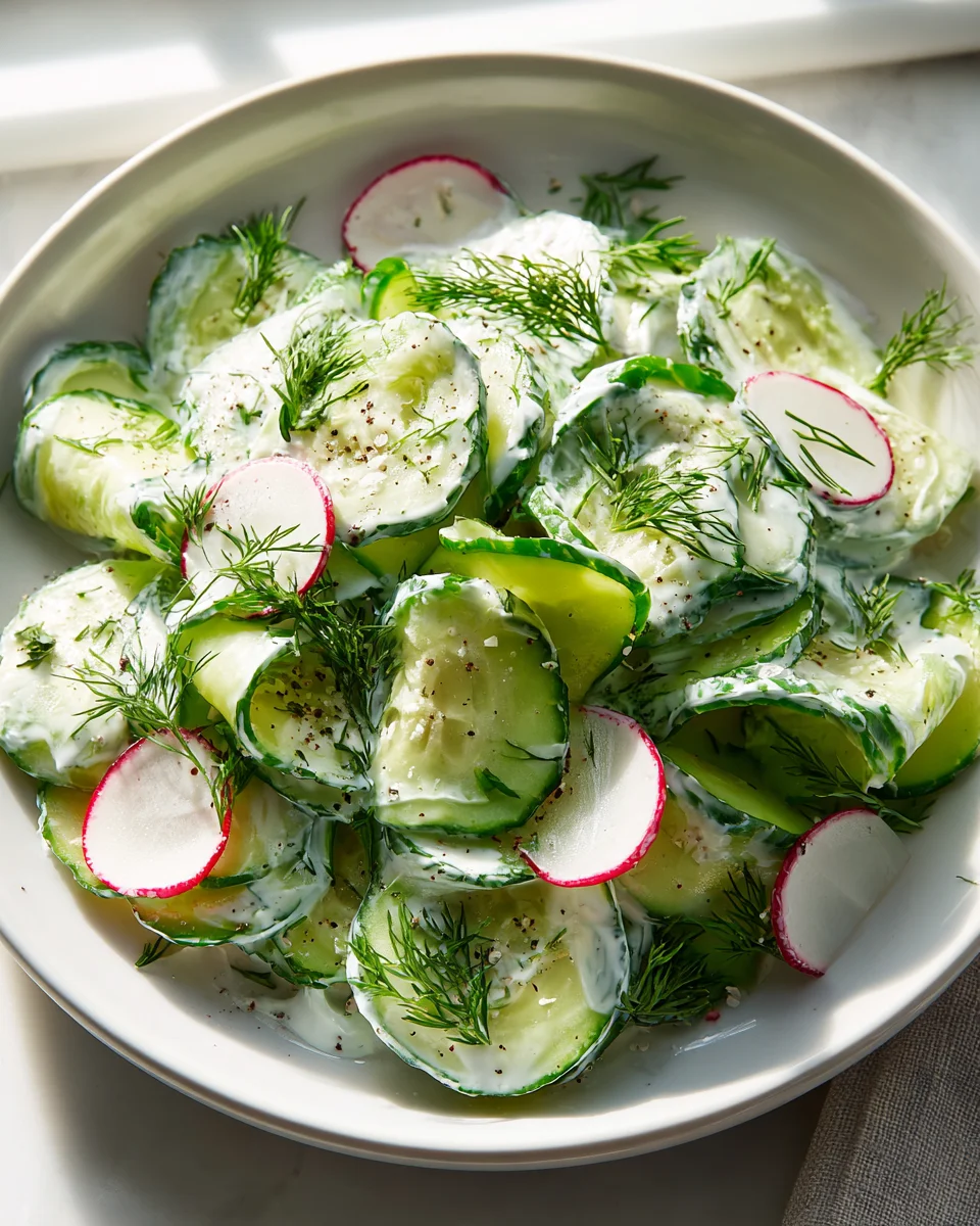 Creamy Fresh Cucumber Avocado Salad - Quick & Delicious