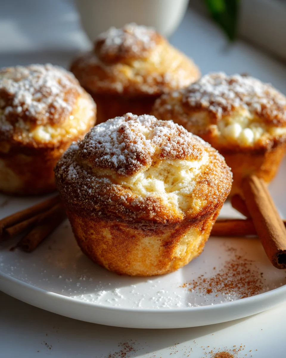 Decadent Cheesecake Stuffed Cinnamon Muffins Recipe