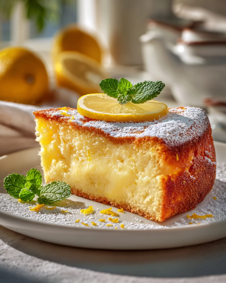 Grandma's Italian Lemon Custard Cake: Pure Zesty Delight