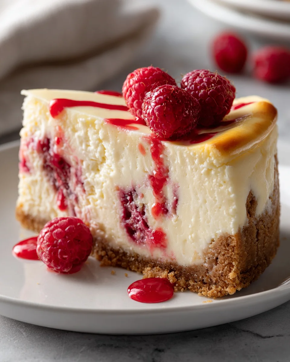 Indulgent White Chocolate Raspberry Cheesecake Recipe