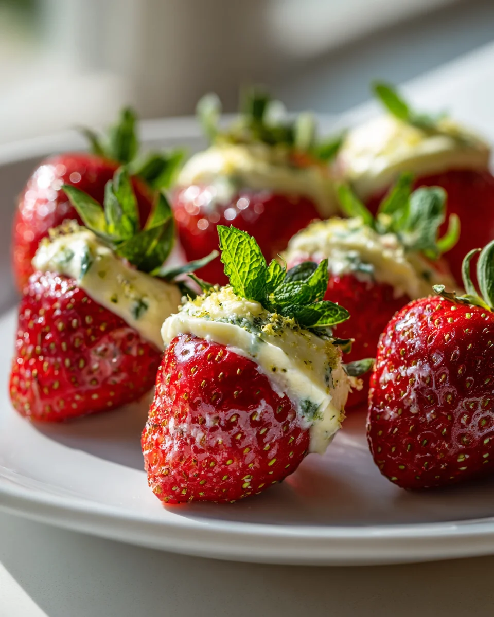 Irresistible Lemon Cream Stuffed Strawberries Recipe