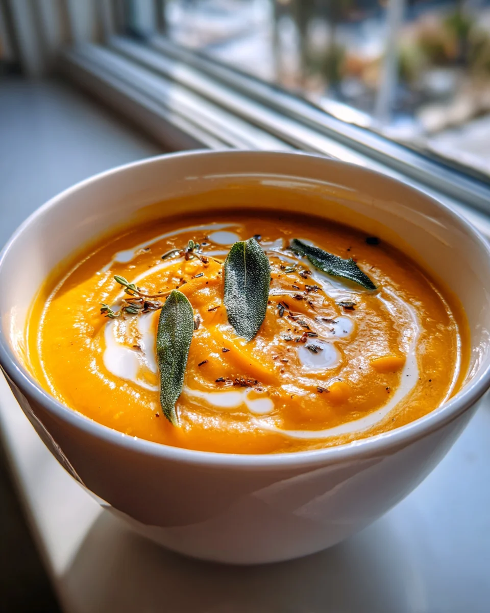 Healthy & Delicious Sage Roasted Butternut Squash Soup