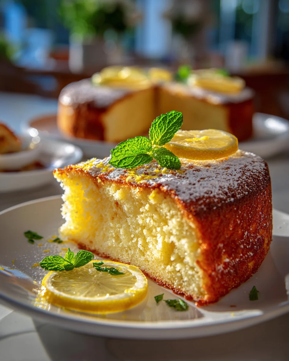 Grandma's Italian Lemon Custard Cake: Pure Zesty Delight