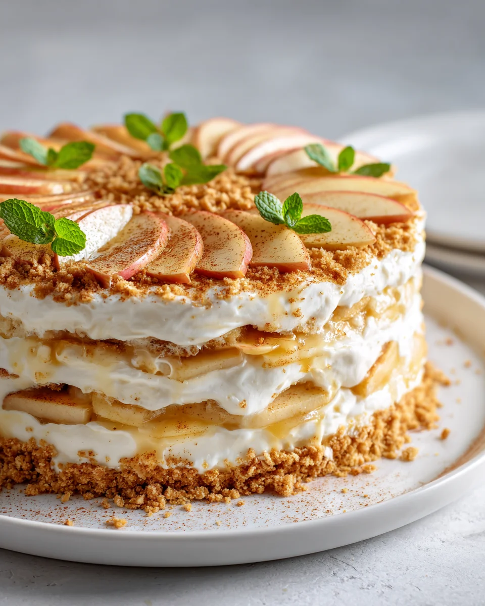 Easy No Bake Apple Pie Icebox Cake - Perfect Dessert!
