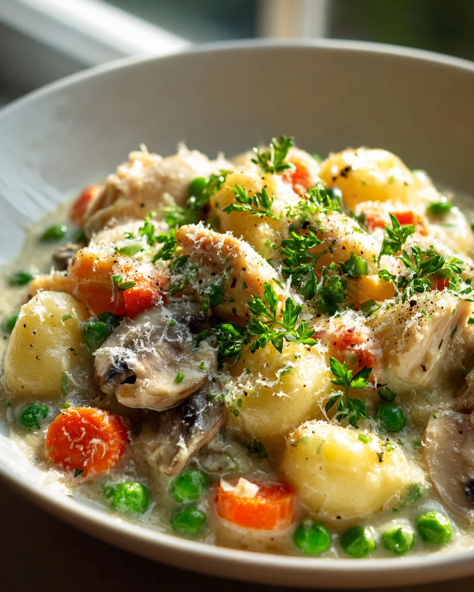 One Pot Gnocchi Chicken Pot Pie: Easy Comfort Food Recipe