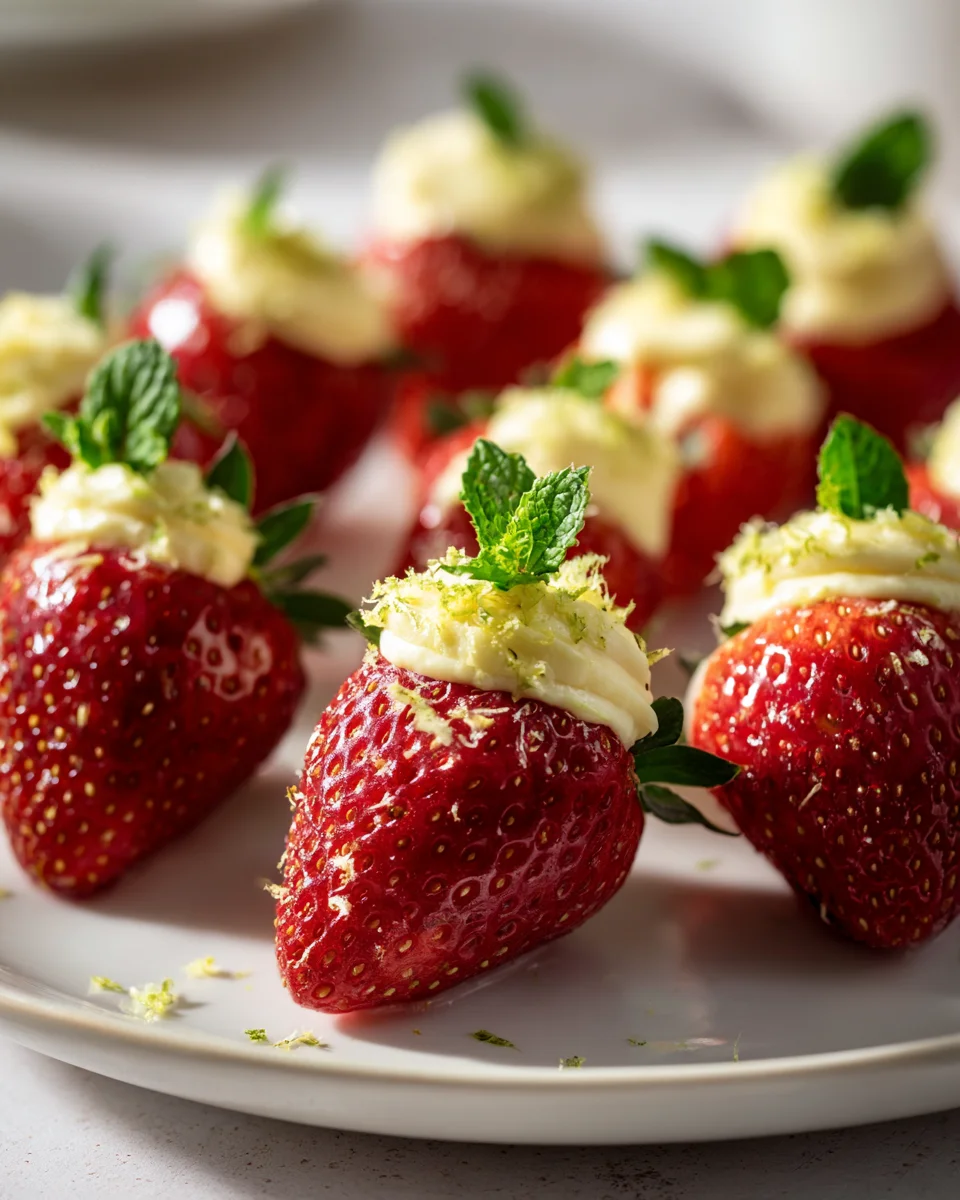 Irresistible Lemon Cream Stuffed Strawberries Recipe