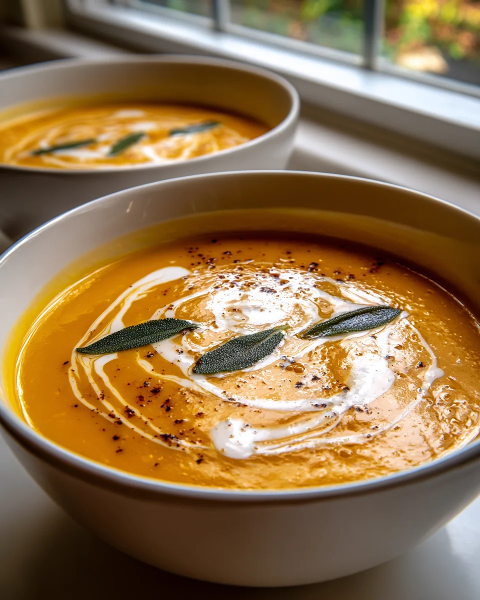 Healthy & Delicious Sage Roasted Butternut Squash Soup