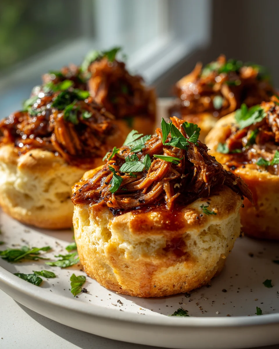Bbq Pulled Beef Biscuit Cups: Easy Party Appetizer!