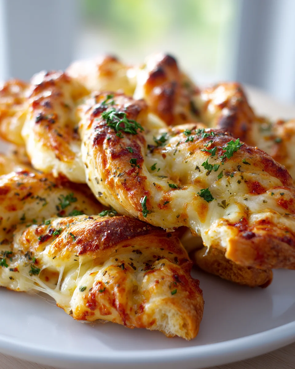Crispy Air Fryer Pizza Cheese Bread Twists Recipe