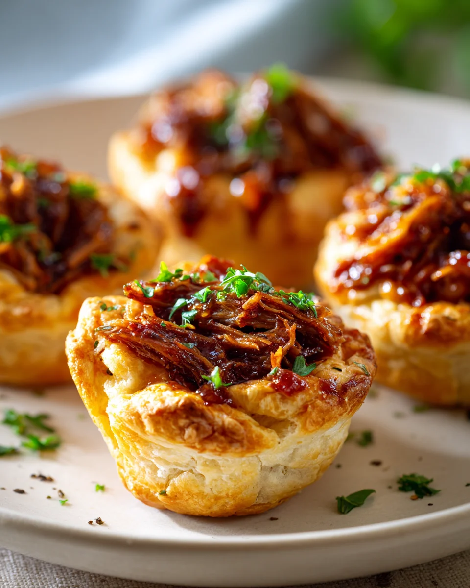 Bbq Pulled Beef Biscuit Cups: Easy Party Appetizer!