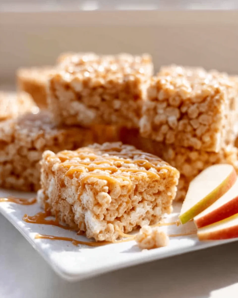 No-Bake Apple Pie Rice Krispie Treats - Quick & Tasty!