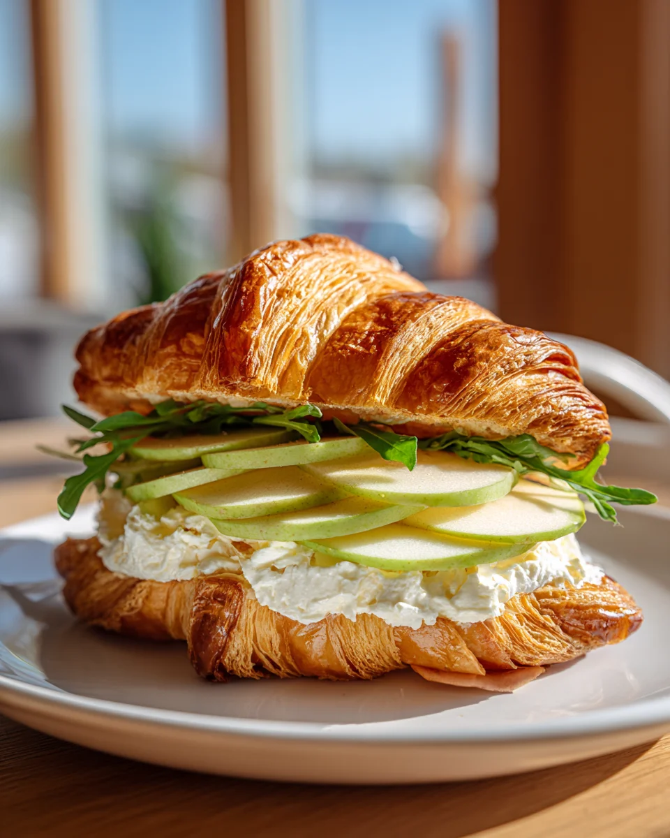 Sweet & Savory Apple Goat Cheese Croissant Sandwich