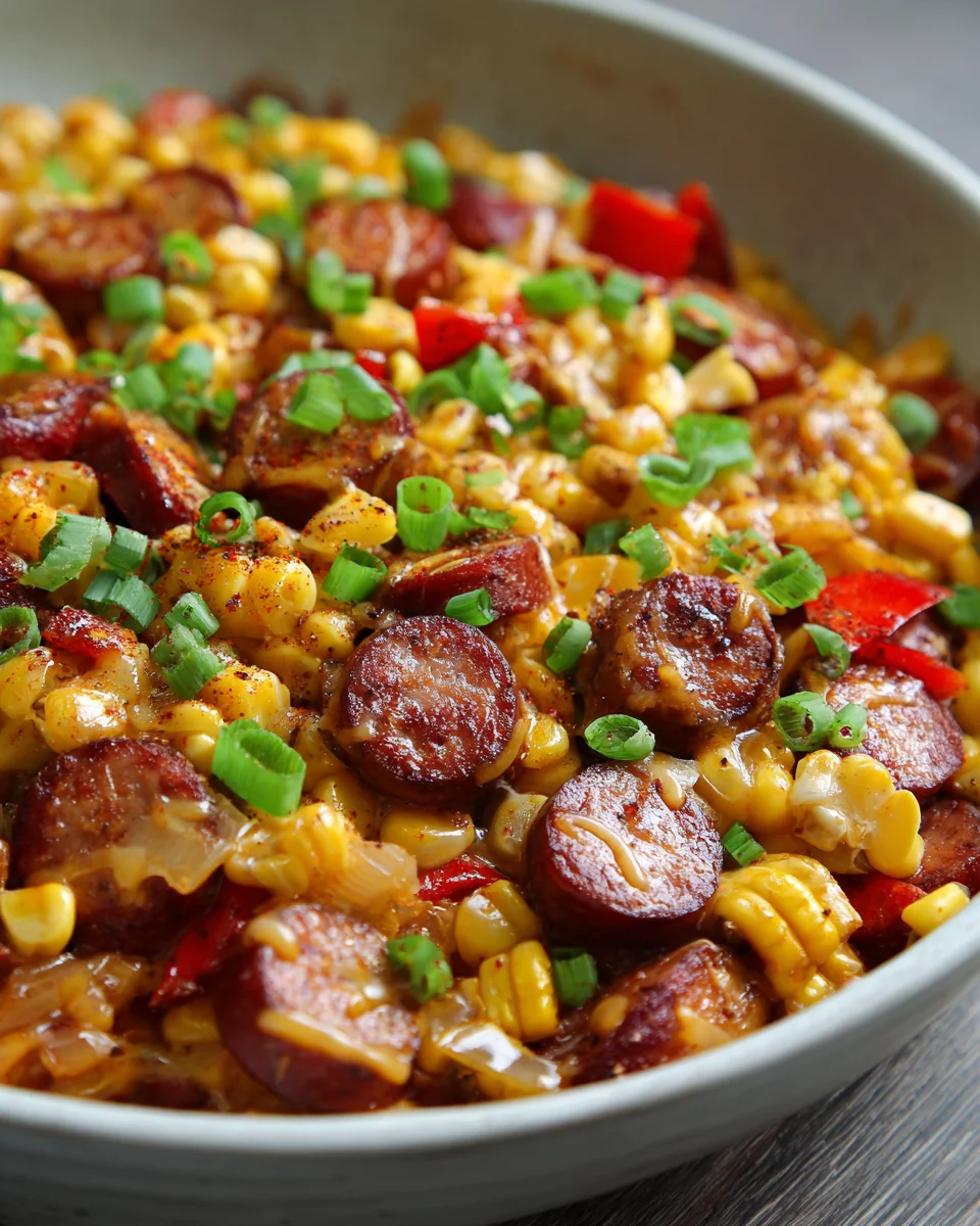 Cajun Corn & Beef Sausage Skillet: Quick & Zesty Meal
